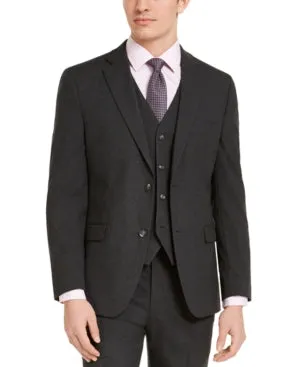 Alfani Men's Slim Fit Stretch Solid Suit Jacket Charcoal Grey 40R