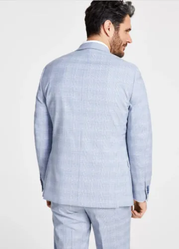 Alfani Mens Slim fit Suit Jacket Blazer 42 L Blue Plaid