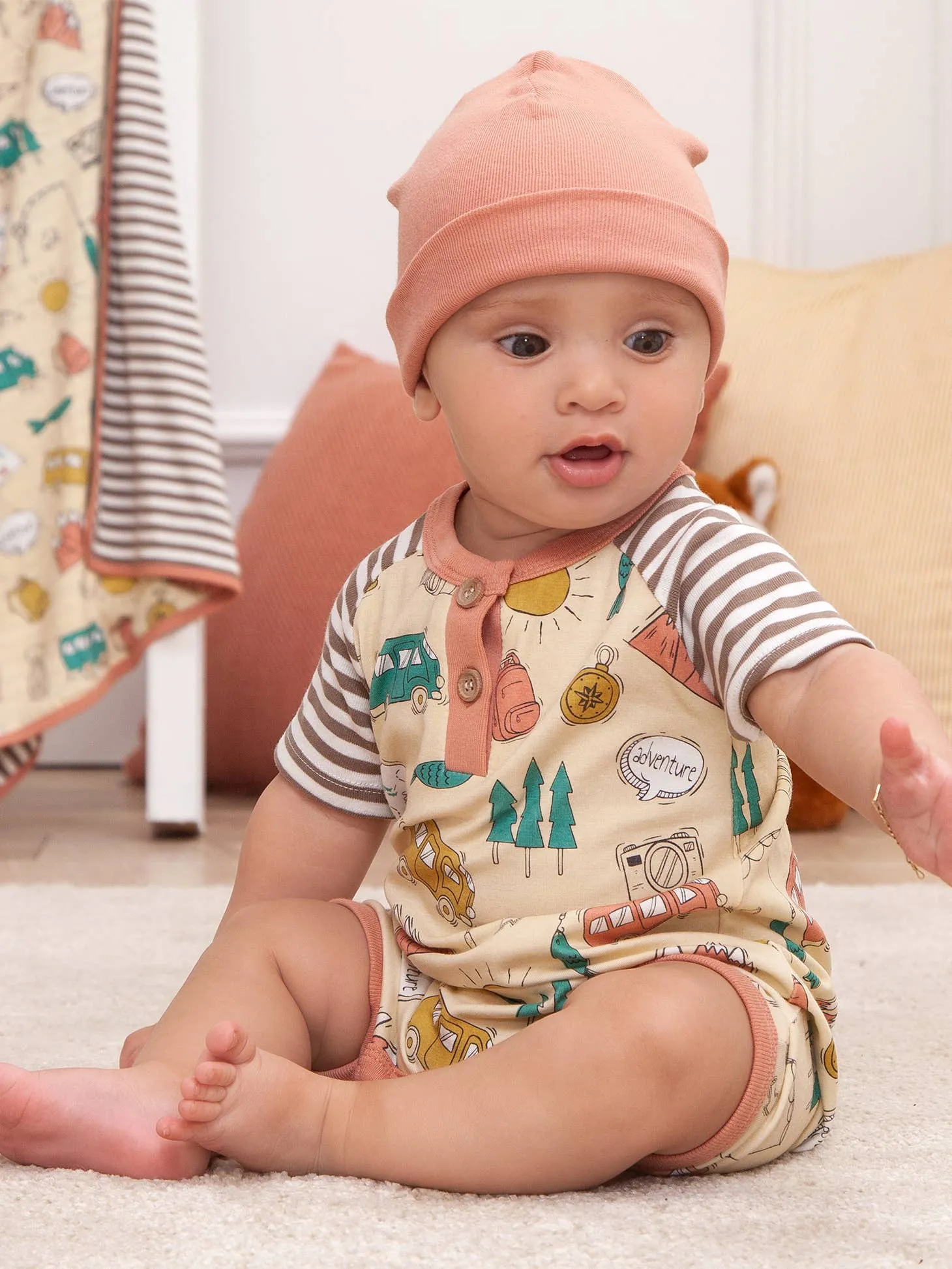 Big Adventure Henley Shorty Romper