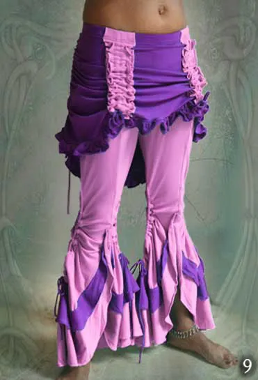 Bolero Leggings ⚜ stretchy Flare Pants with Bustle Skirt