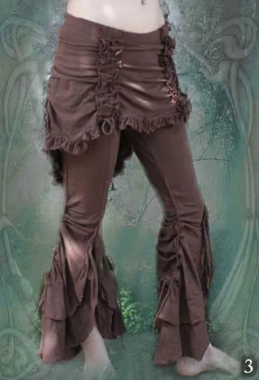 Bolero Leggings ⚜ stretchy Flare Pants with Bustle Skirt