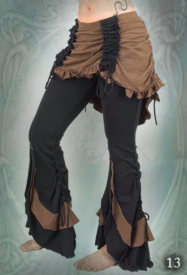 Bolero Leggings ⚜ stretchy Flare Pants with Bustle Skirt
