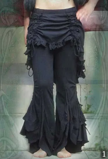 Bolero Leggings ⚜ stretchy Flare Pants with Bustle Skirt