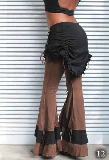 Bolero Leggings ⚜ stretchy Flare Pants with Bustle Skirt