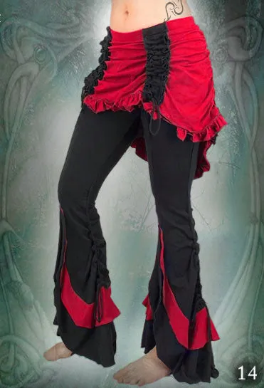 Bolero Leggings ⚜ stretchy Flare Pants with Bustle Skirt