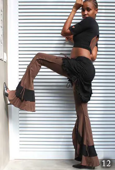 Bolero Leggings ⚜ stretchy Flare Pants with Bustle Skirt