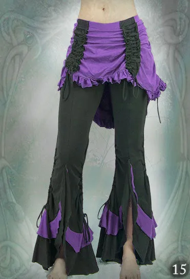 Bolero Leggings ⚜ stretchy Flare Pants with Bustle Skirt