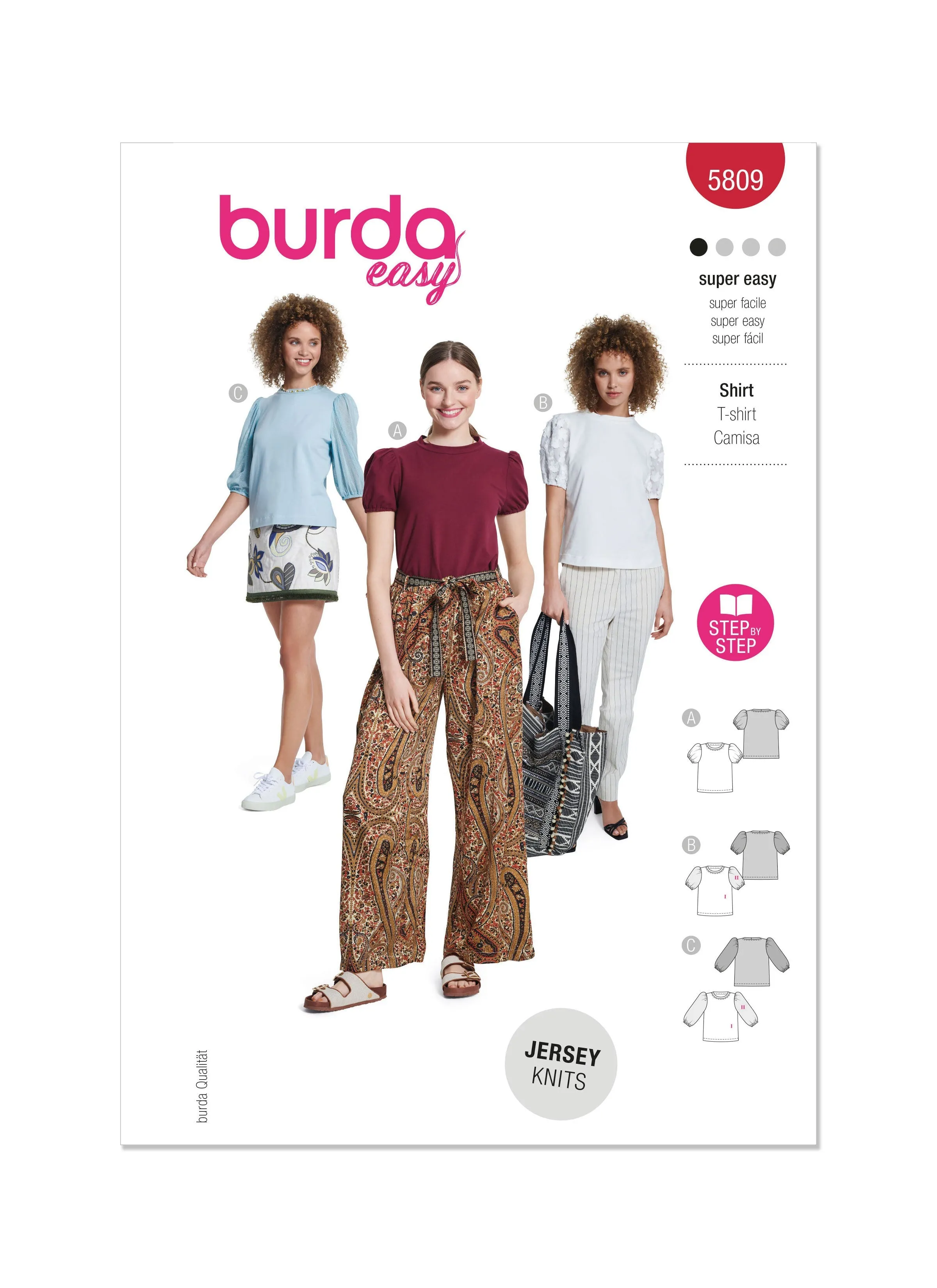 Burda Style 5809 Easy sew Misses' Shirts pattern