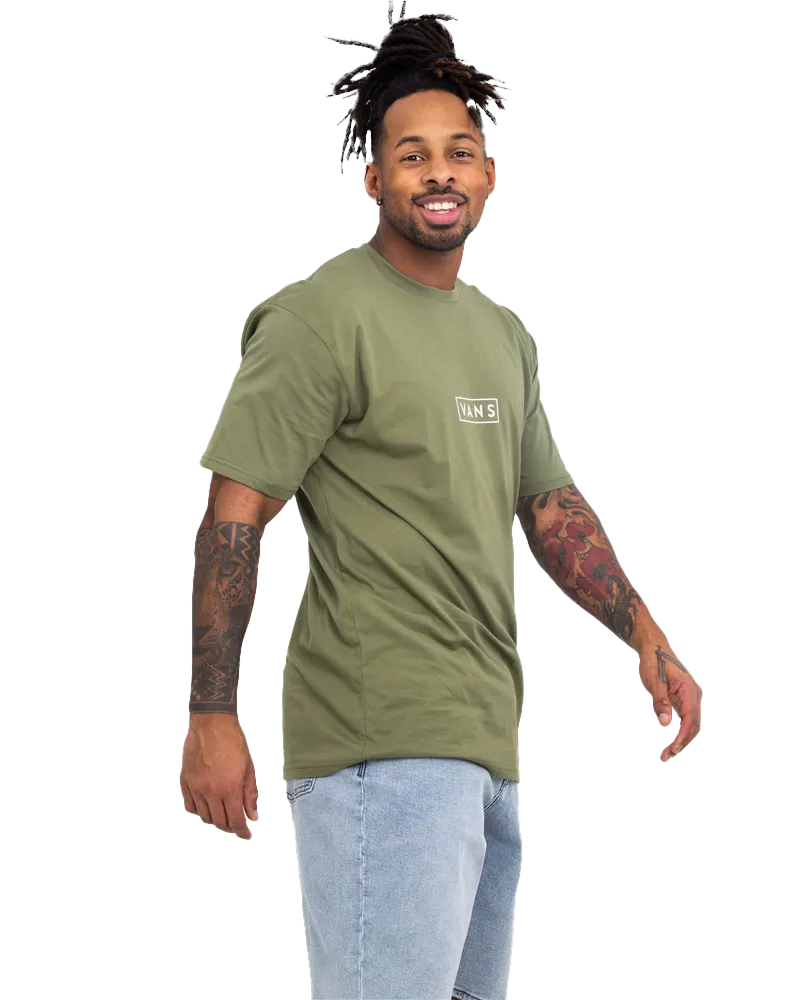 Classic Easy Box T-Shirt in Olive & White