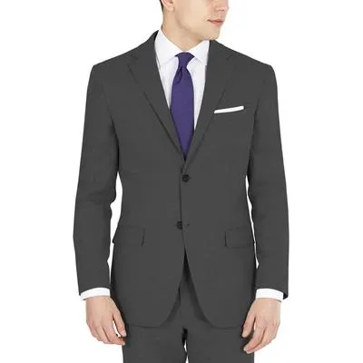Dkny Mens Modern fit Suit Jacket Blazer 40 R Charcoal Grey Solid Stretch