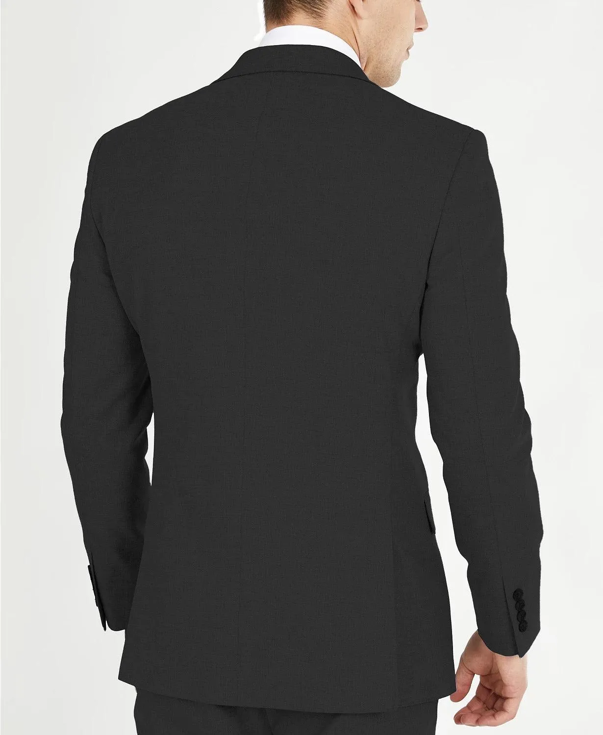 Dkny Mens Modern fit Suit Jacket Blazer 42 R Black Stretch