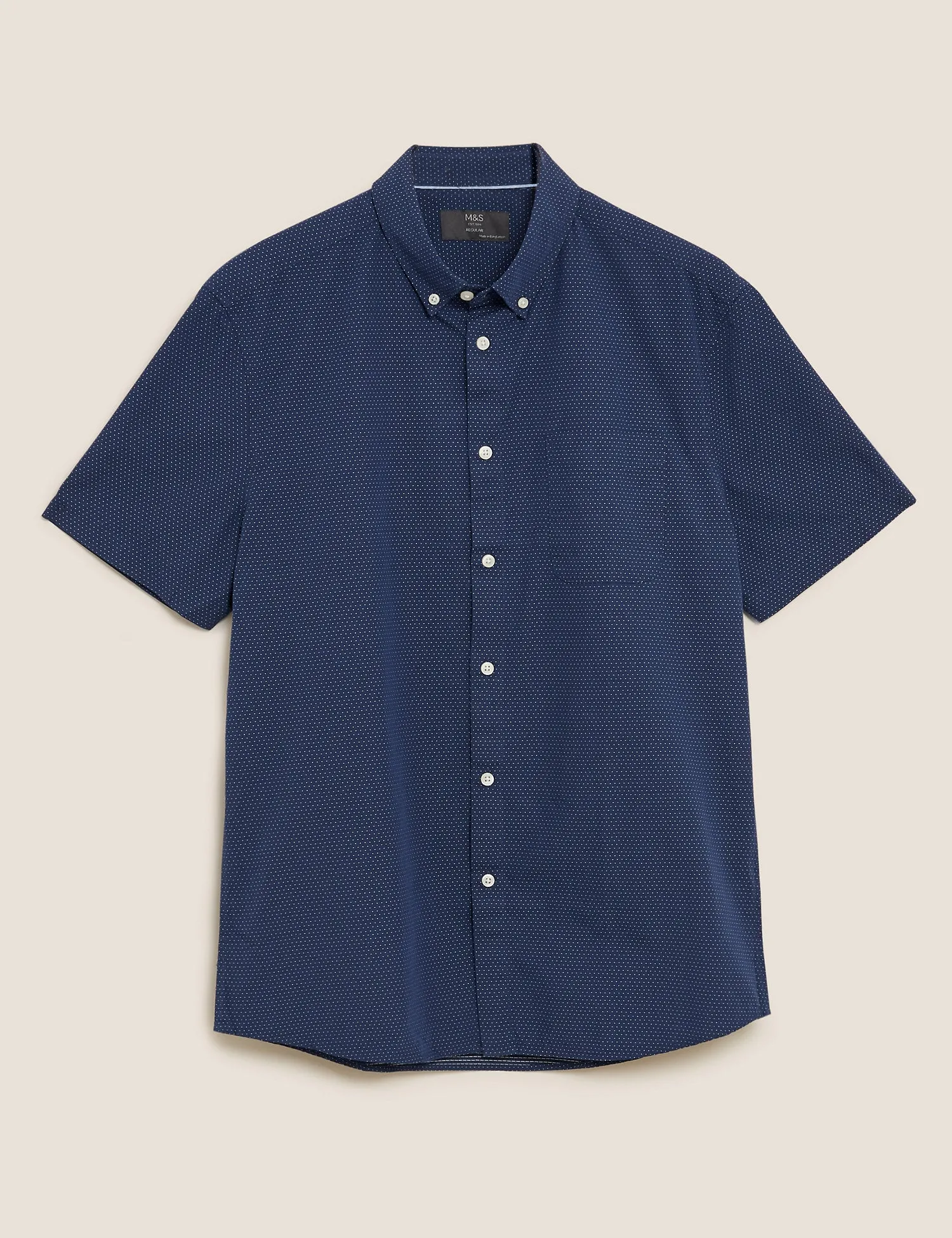 Easy Iron Pure Cotton Pindot Shirt