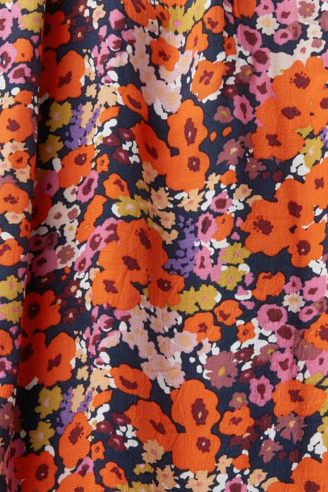 Esprit Short-sleeved midi dress with floral pattern