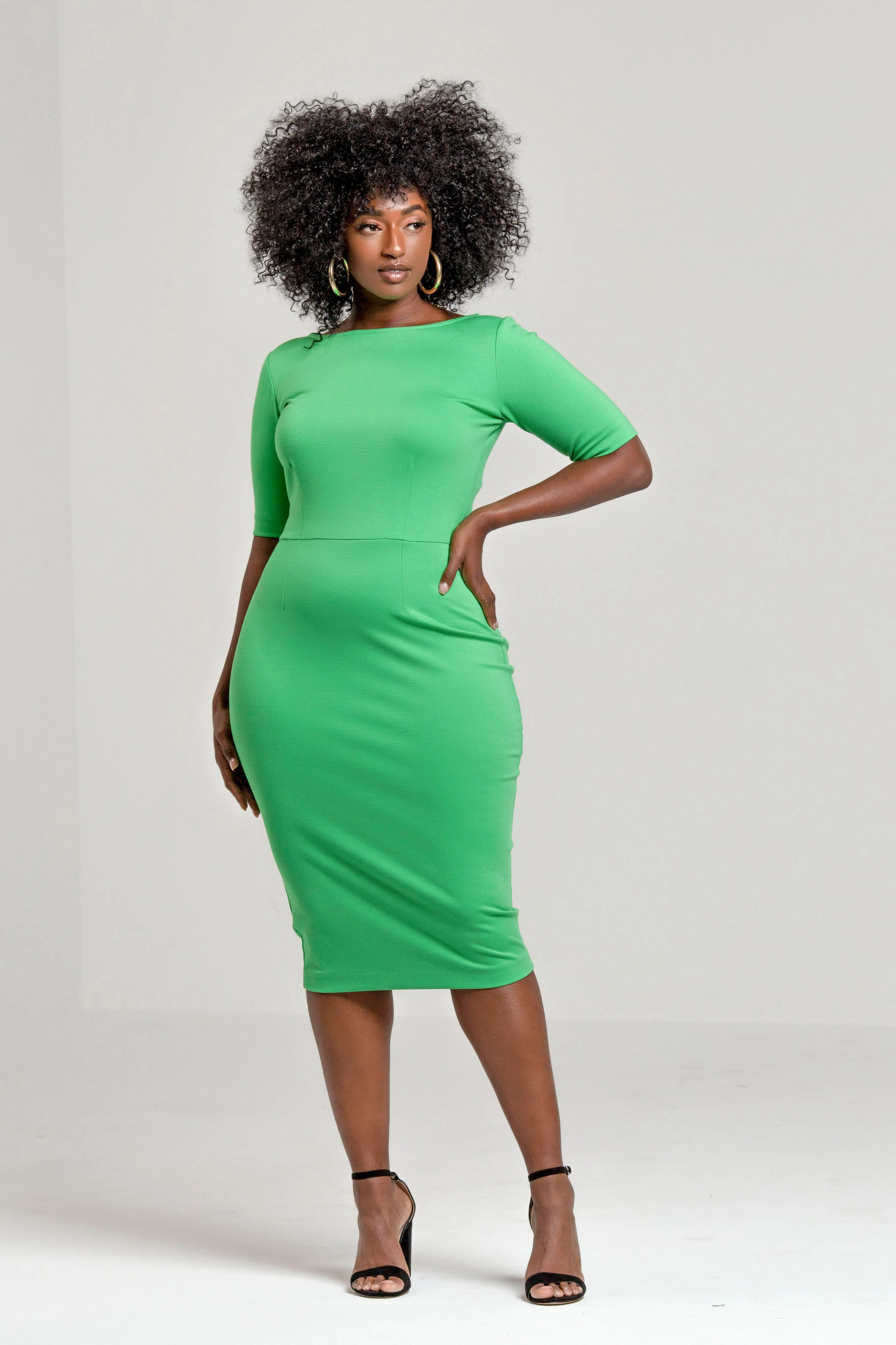Fitted T-Shirt Pencil Dress- JIBRI