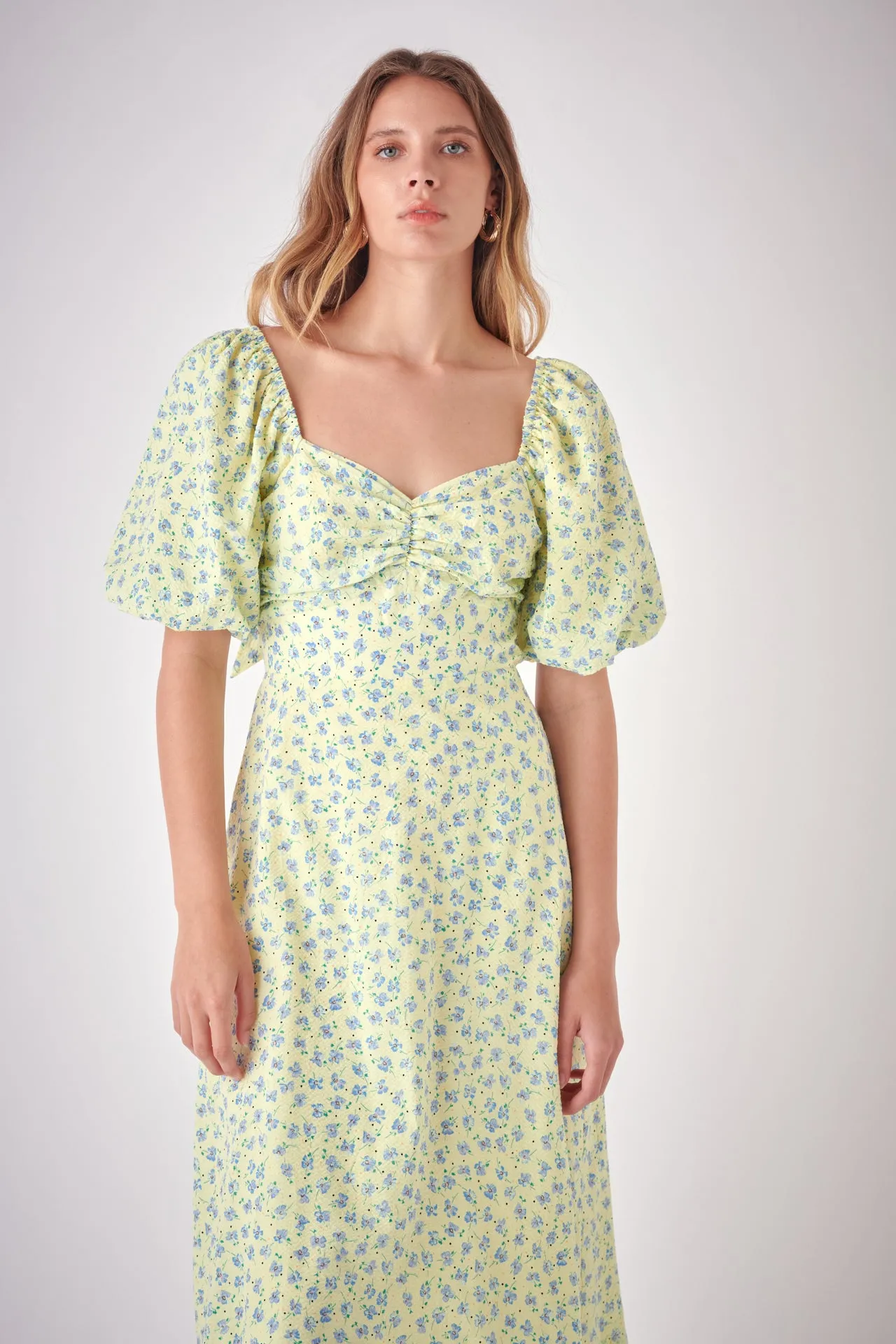 Floral Back Tied Maxi Dress