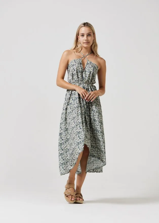 Floral Forest Grecian Dress