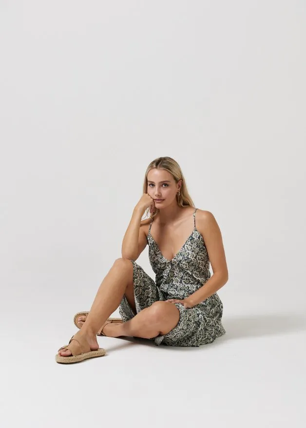 Floral Forest Grecian Dress