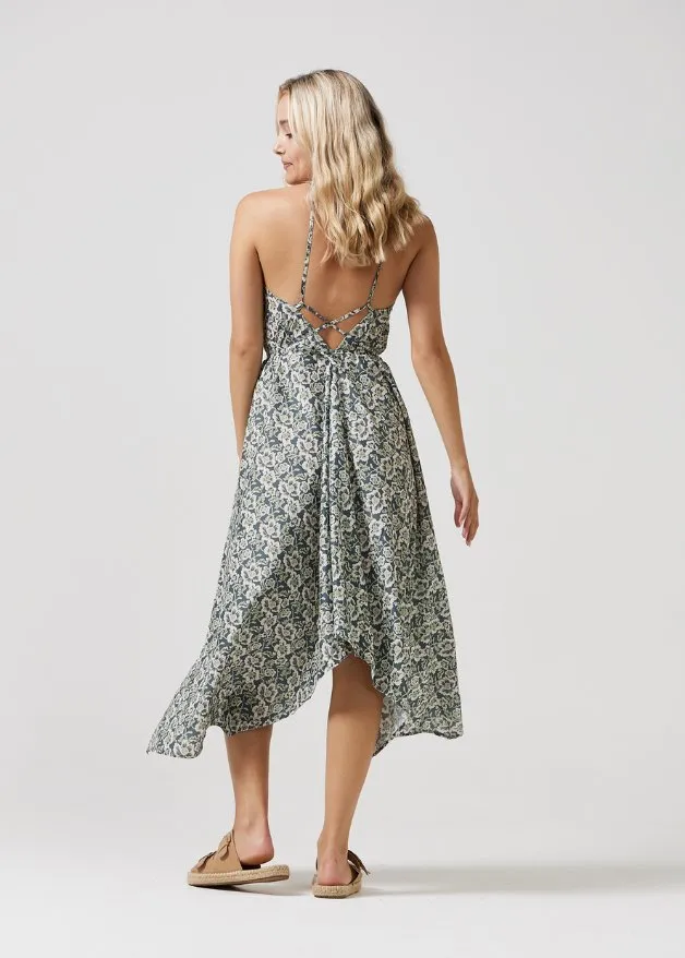 Floral Forest Grecian Dress