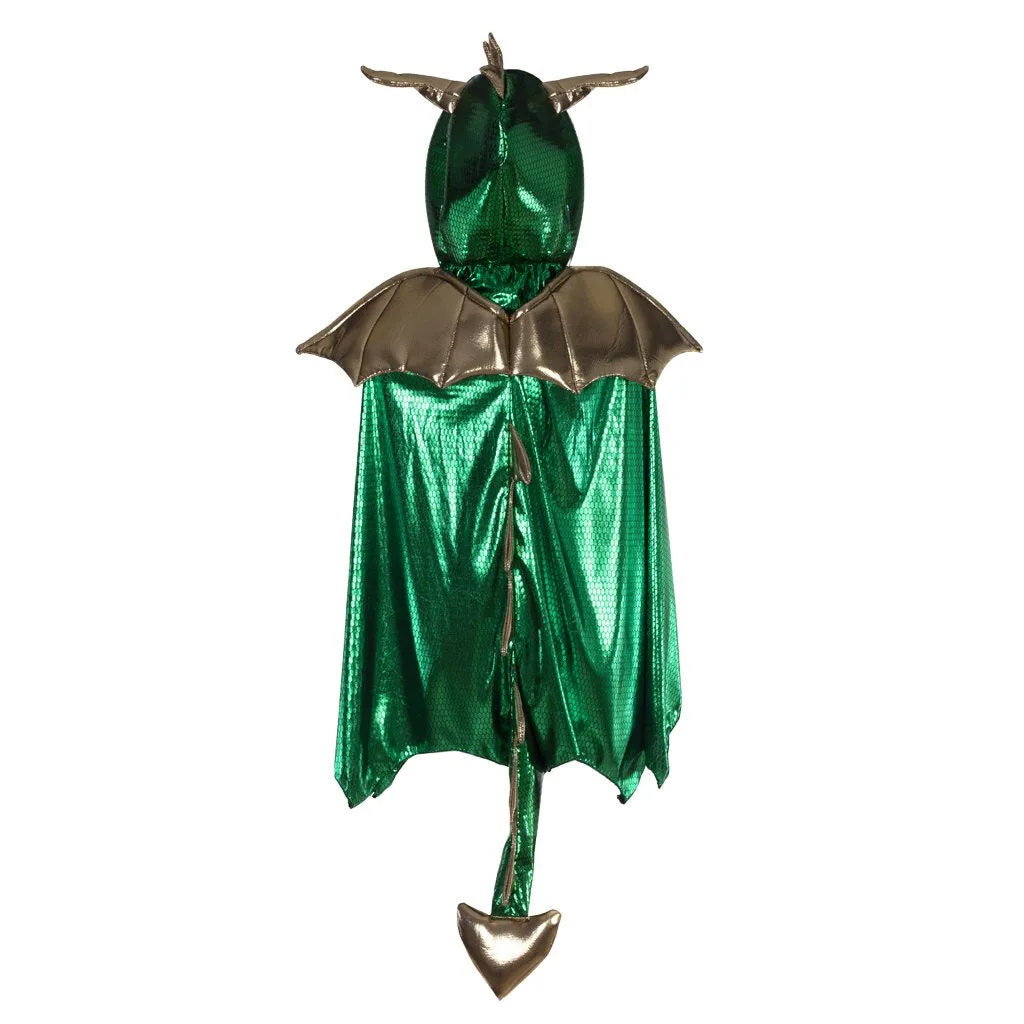 Green and Gold Dragon Cape - Size 5-6
