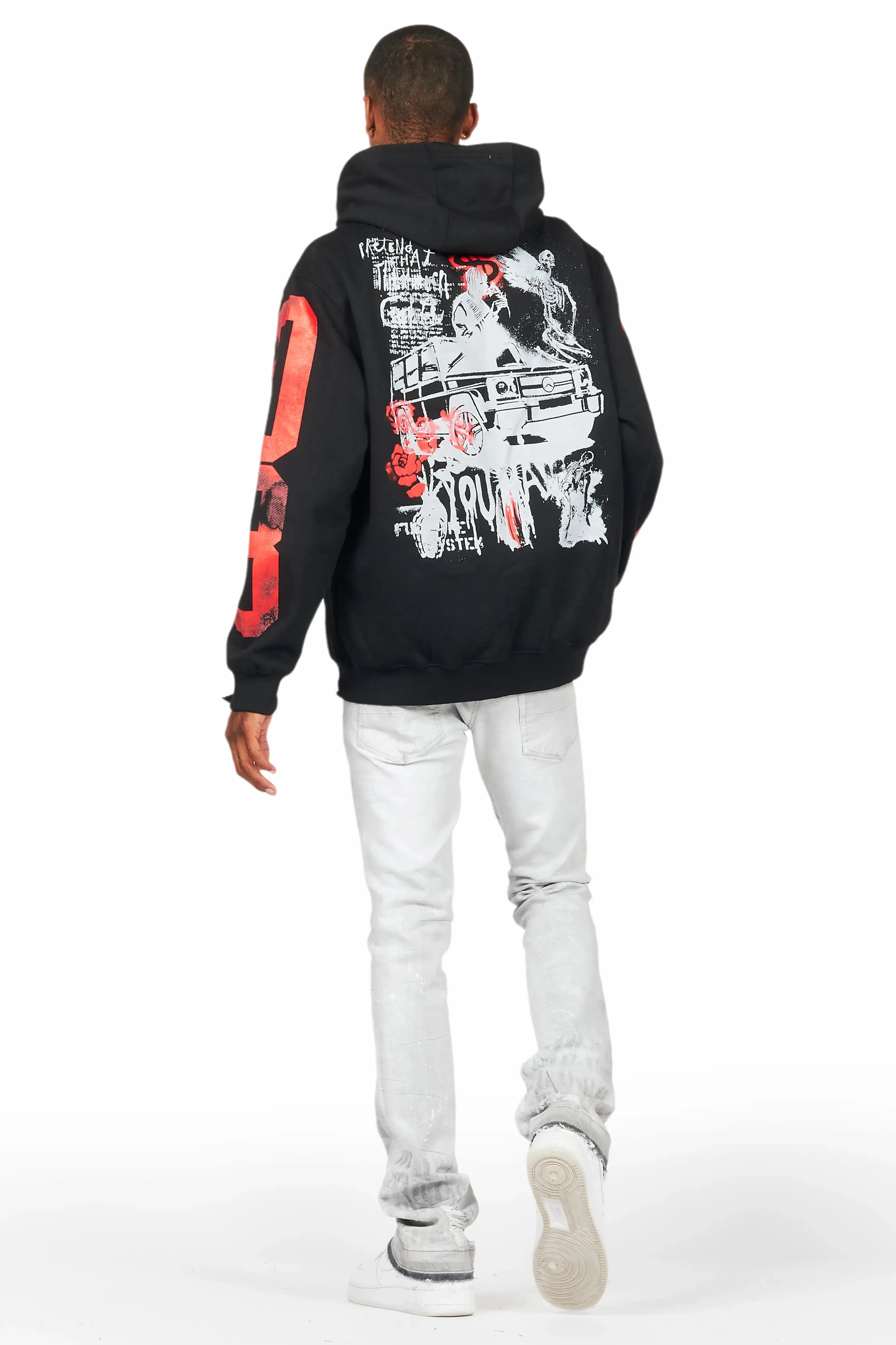 Grill Black Graphic Hoodie