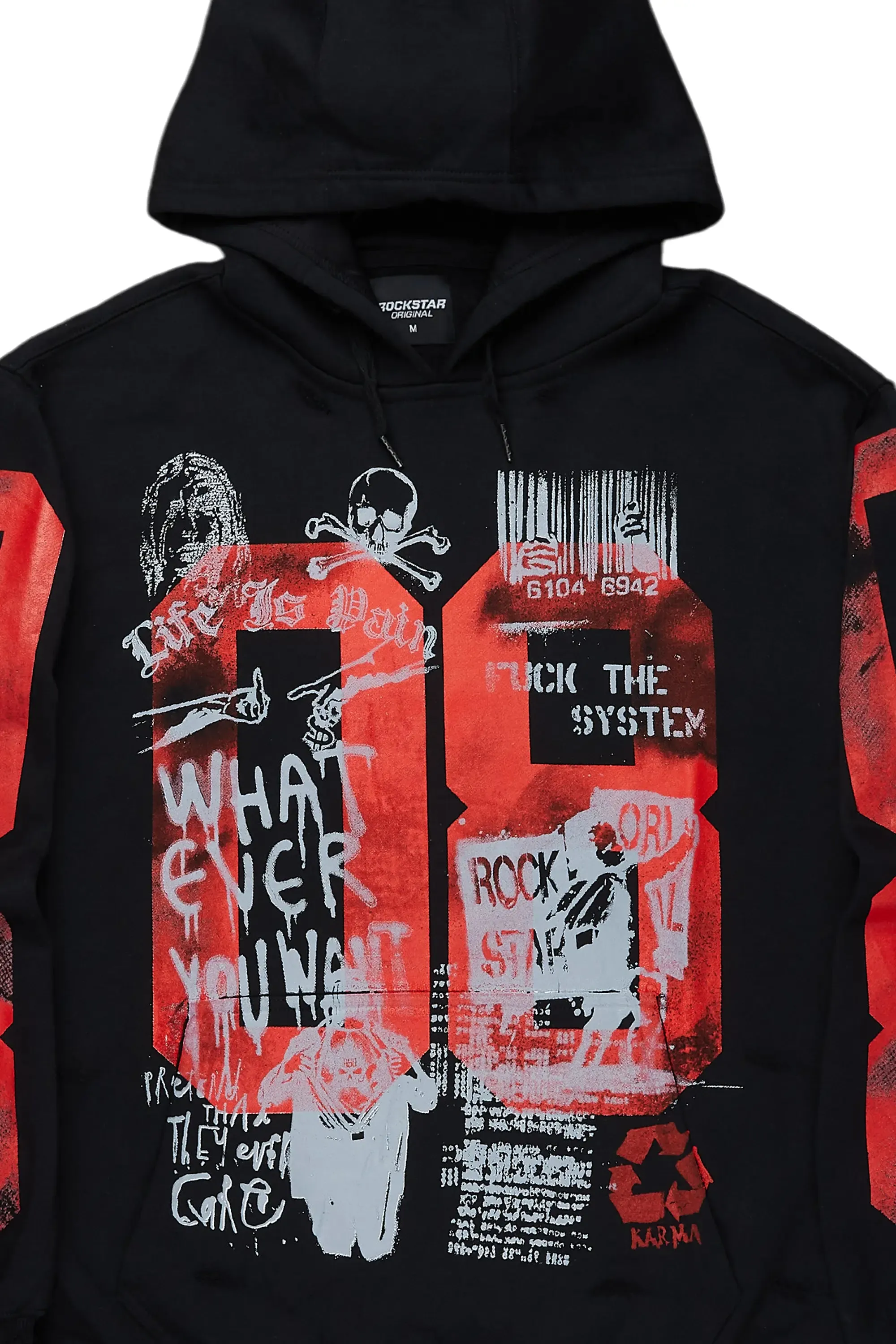 Grill Black Graphic Hoodie