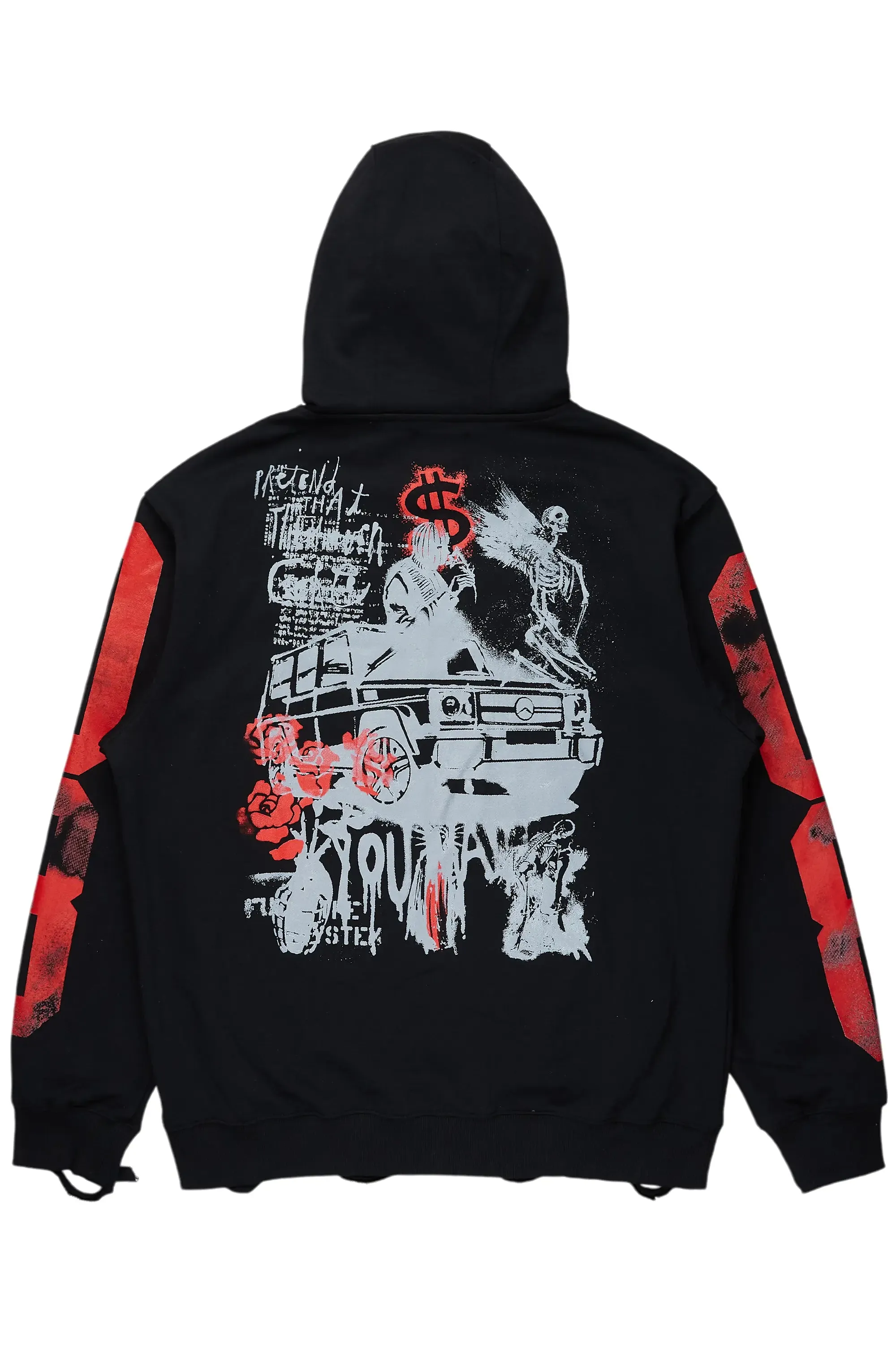Grill Black Graphic Hoodie