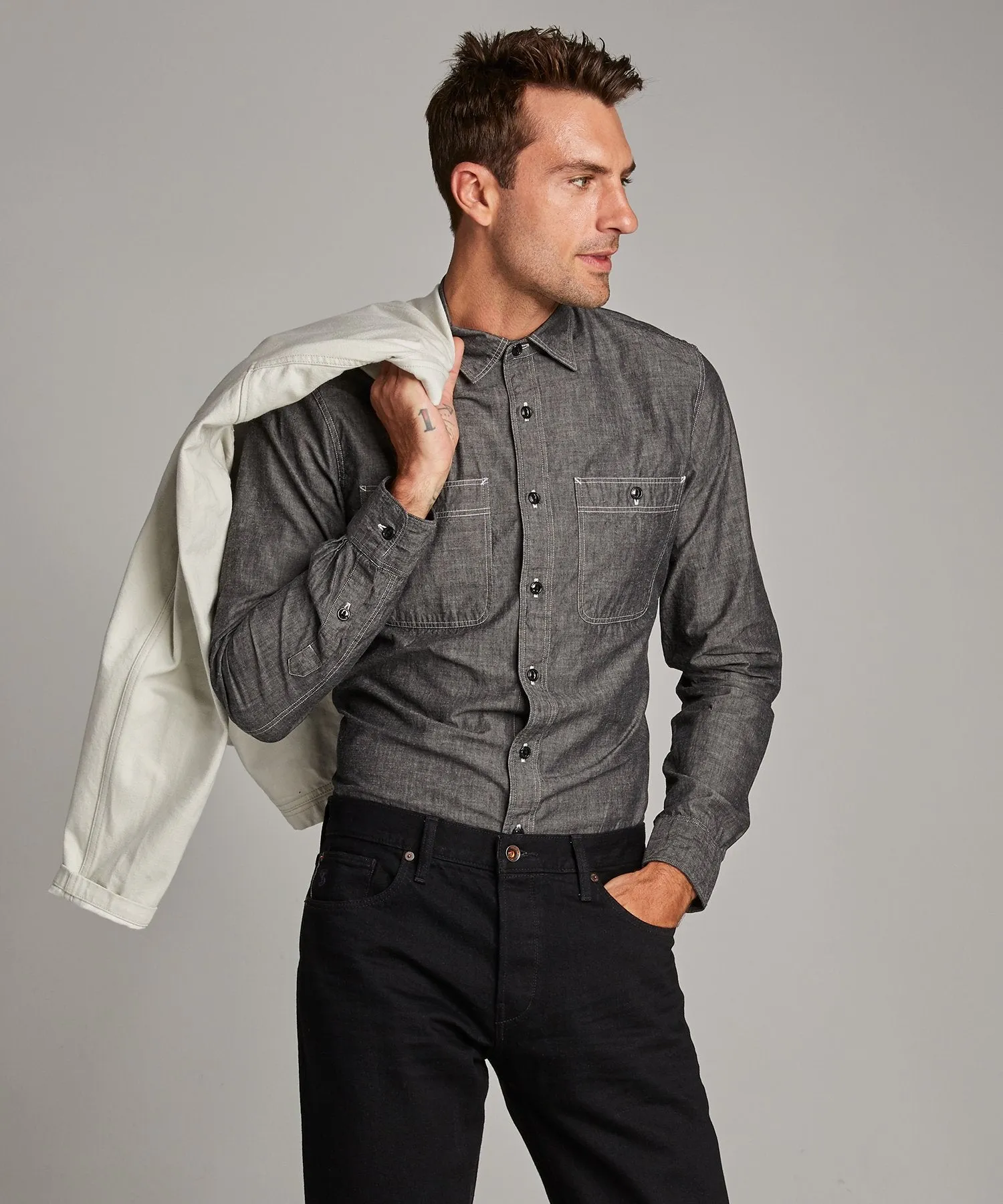 Japanese Black Chambray Workshirt