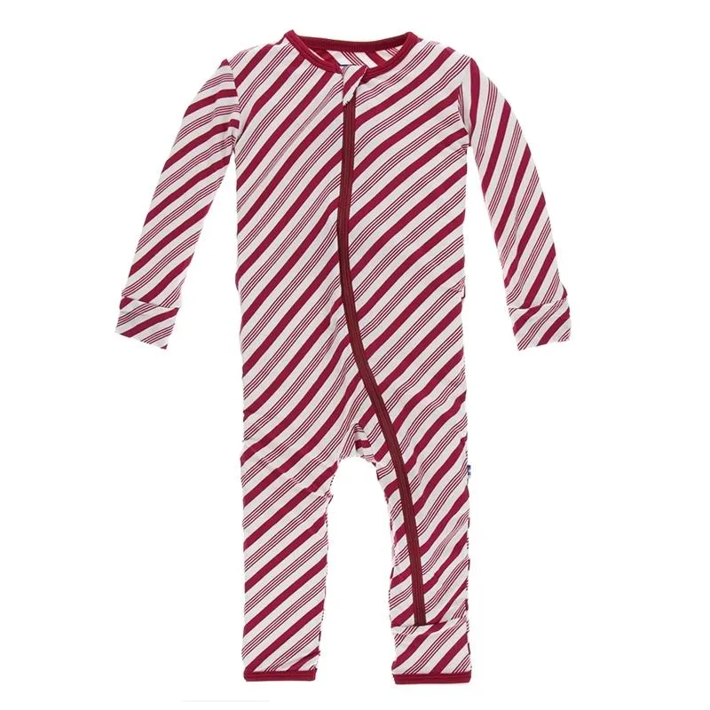 KicKee Pants - Candy Cane Stripe Boy's Romper