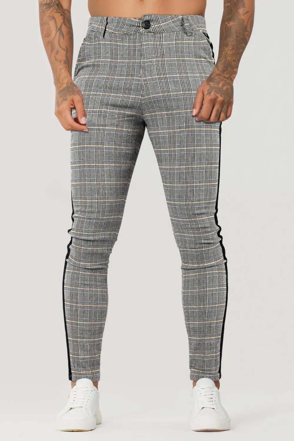 Men's Light Grey Skinny Pant
