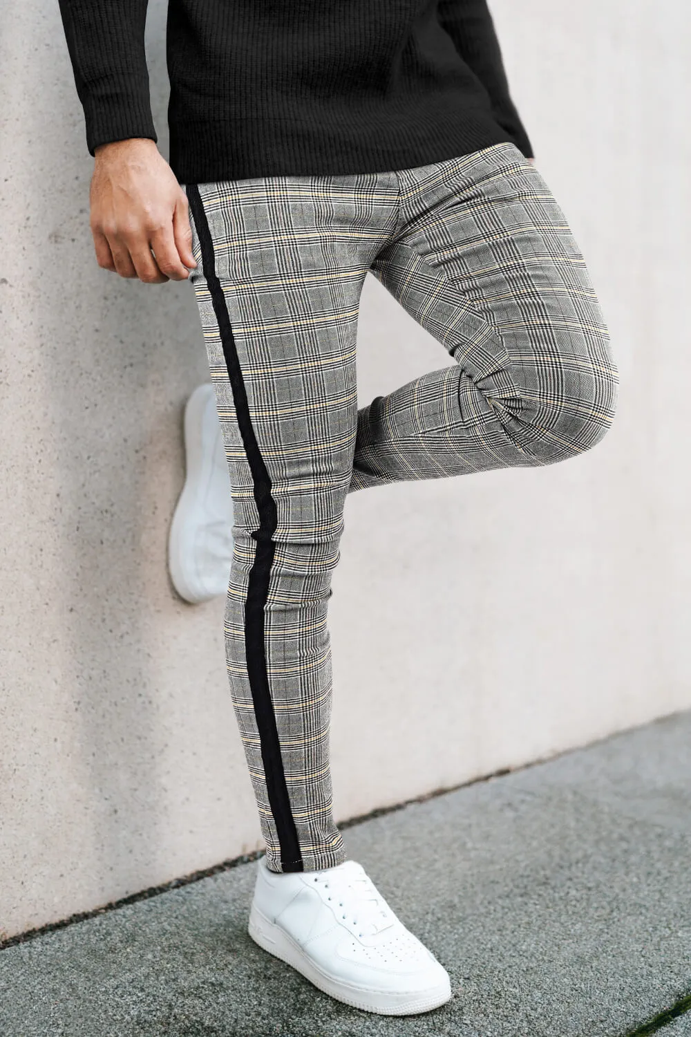 Men's Light Grey Skinny Pant