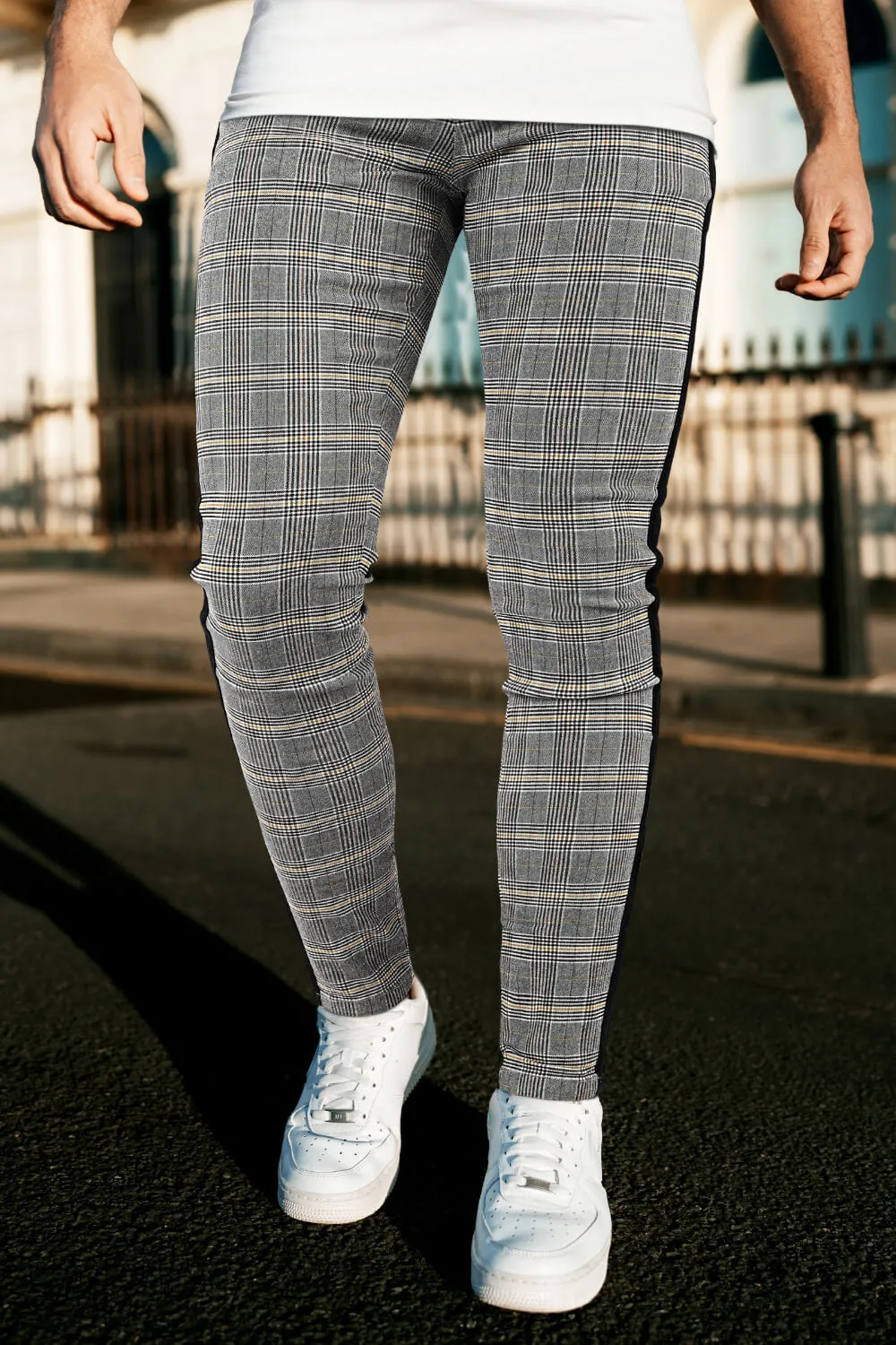 Men's Light Grey Skinny Pant