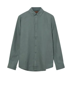 Mos Mosh Men Theo Linen Shirt - Ice Greenville