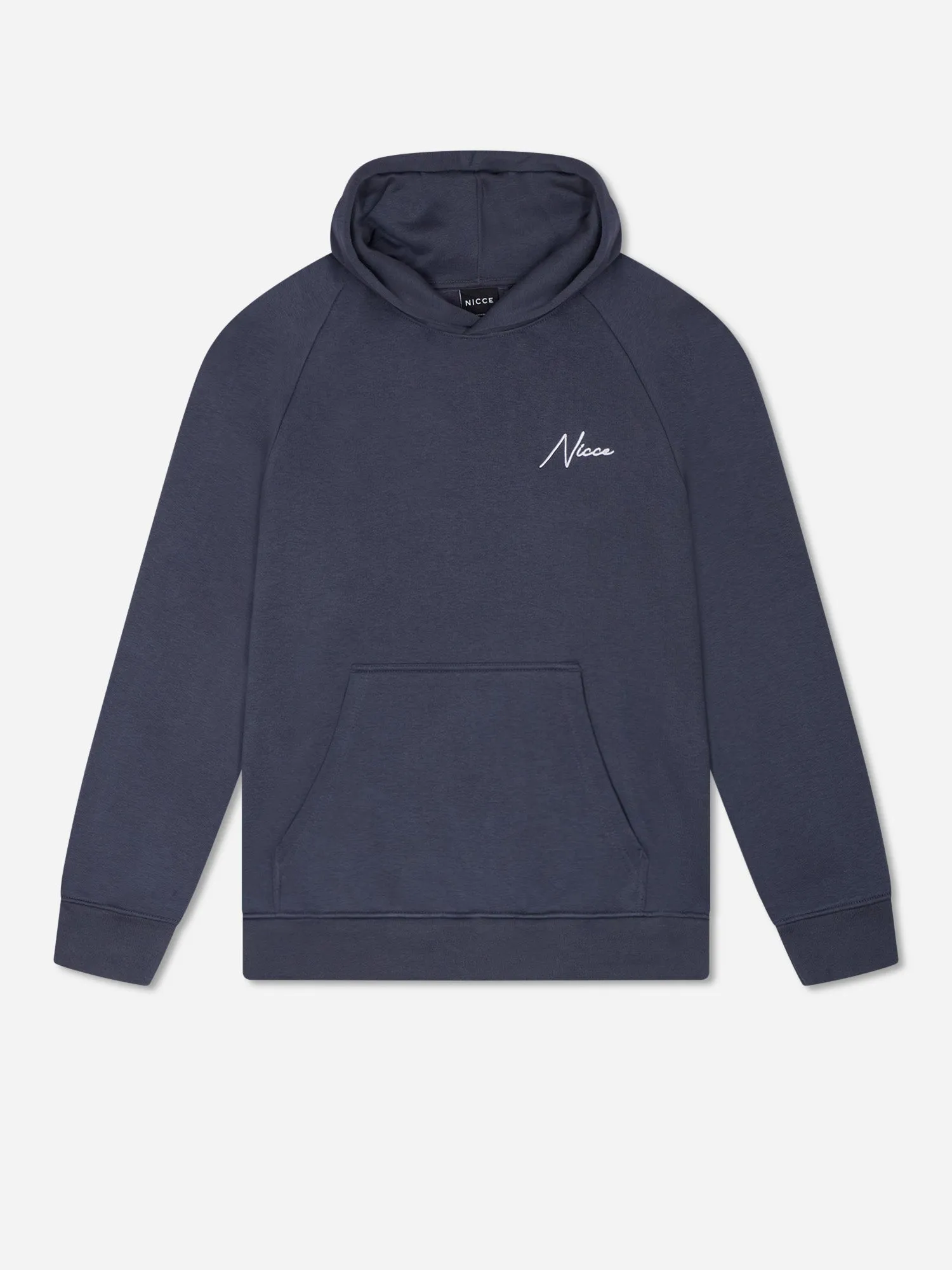 NICCE Mens Multi Graphic Script Hoodie | Navy