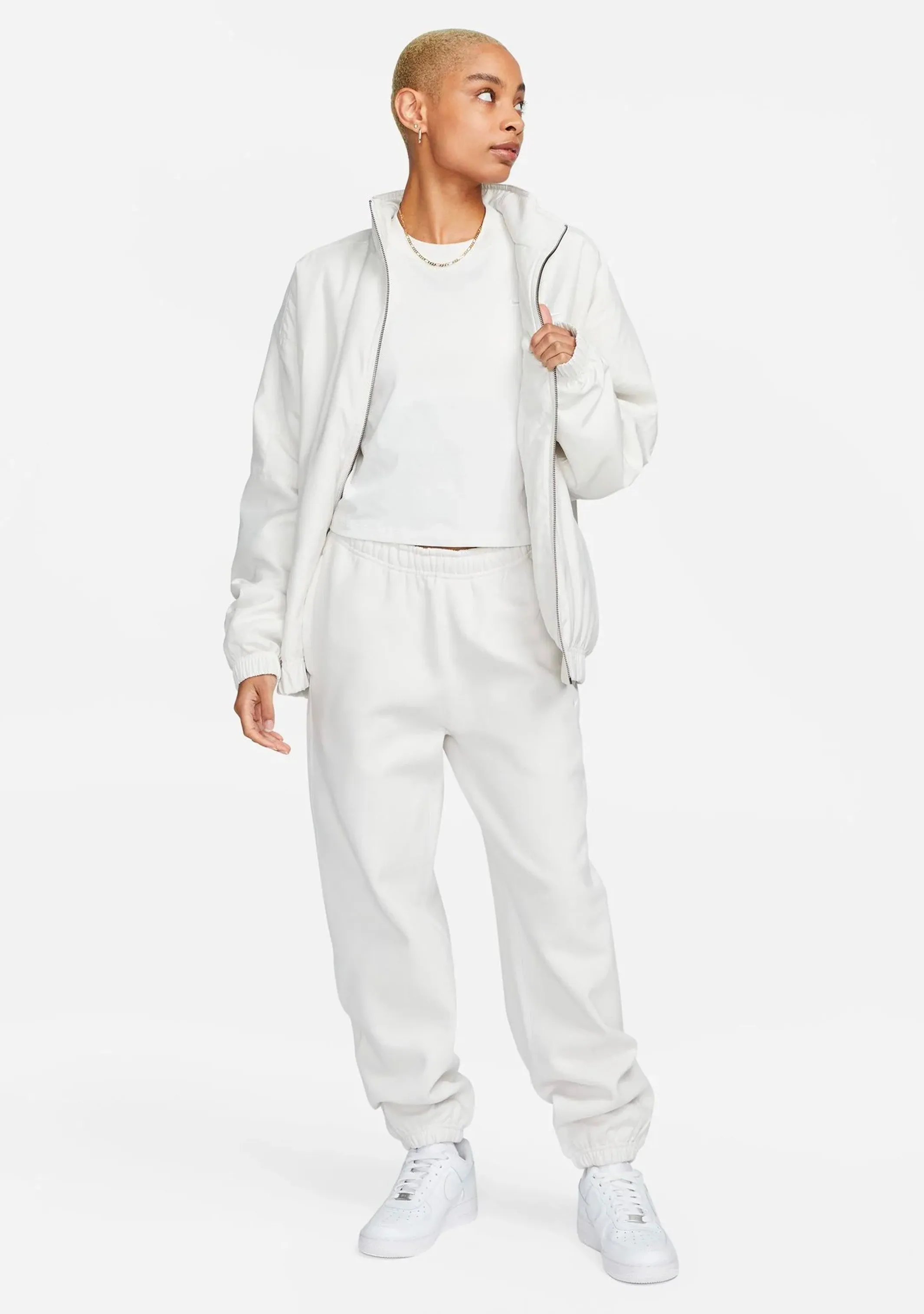 Nike Women's Solo Swoosh Fleece Sweatpants Light Grey <br> CW5565-051