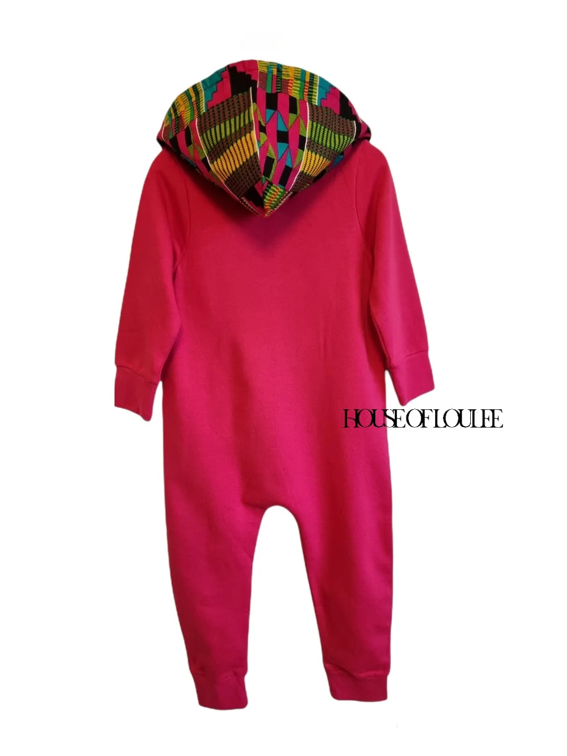 Pink Hoodie One-Piece (Kente mode)