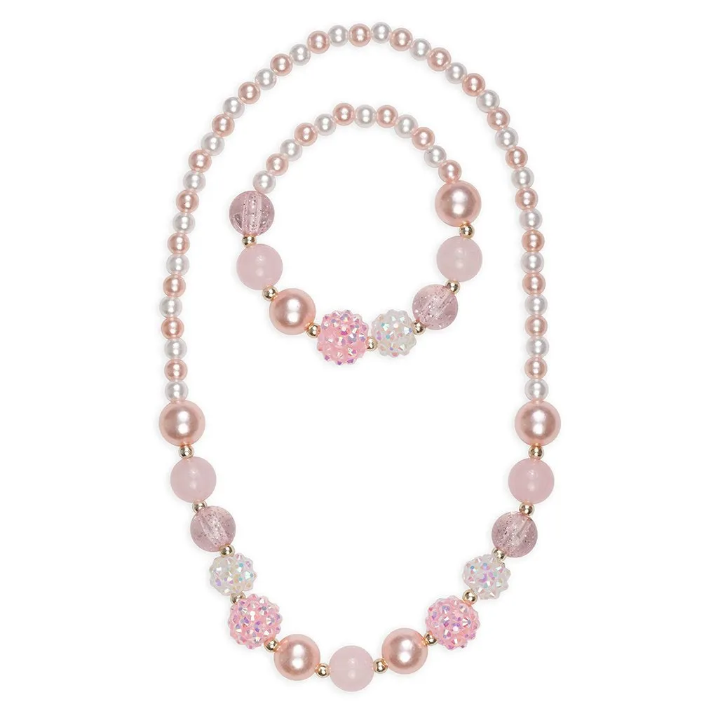 Pinky Pearl - Necklace and Bracelet Set