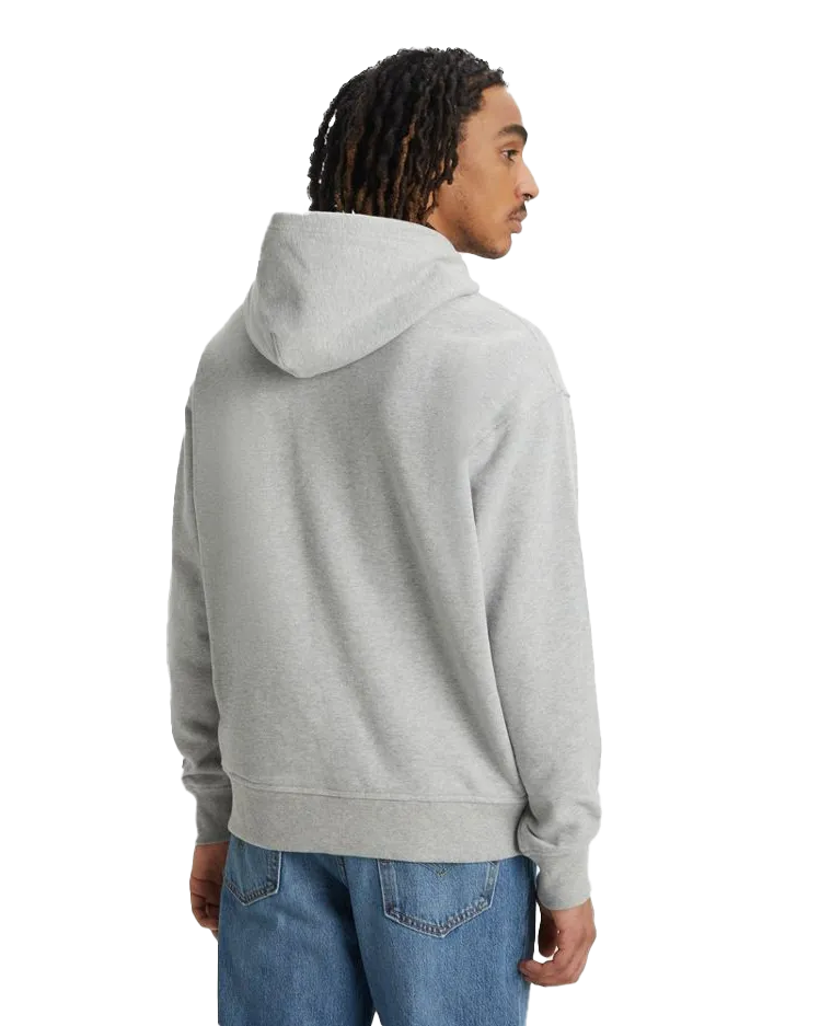 Relaxed Graphic Hoodie in Steel Grey