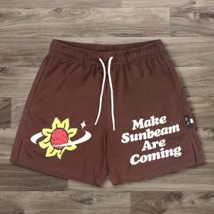 Relaxed statement print track shorts