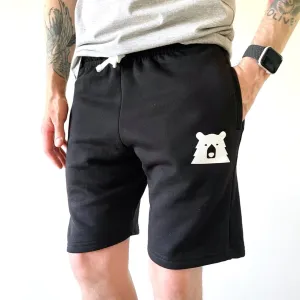 Relaxed Sweat Shorts (Black   White)
