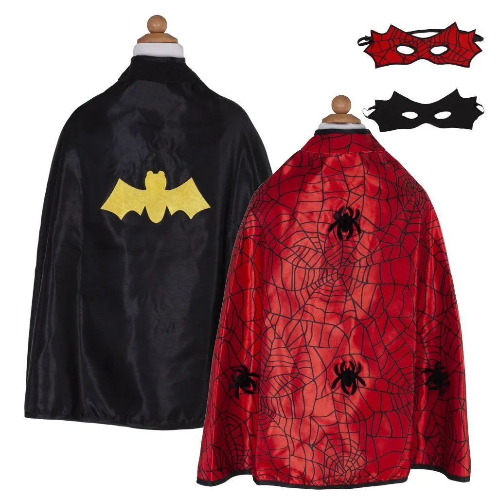 Reversable Spider And Bat Cape With Mask Set Size 4-6