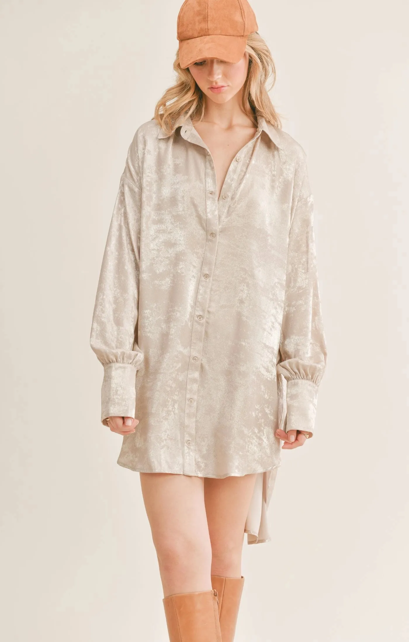 Sage the Label Luxe Life Oversized Shirt Dress