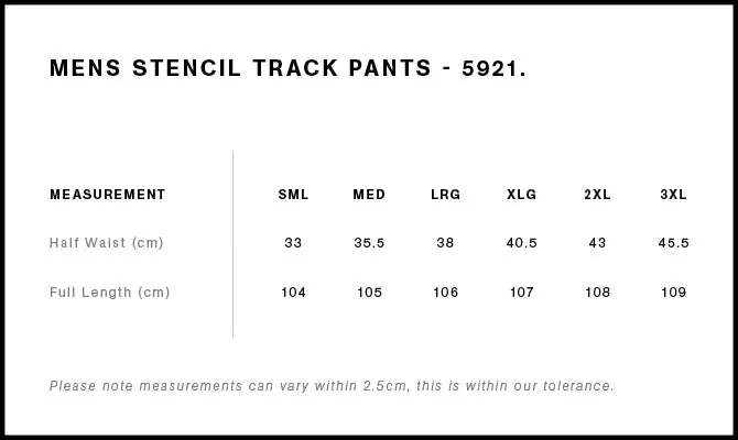 STENCIL TRACK PANTS | 5921