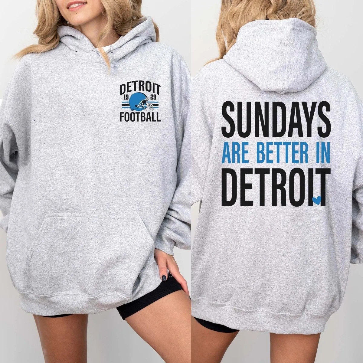 Sundays Are Better In Detroit Graphic Hoodie
