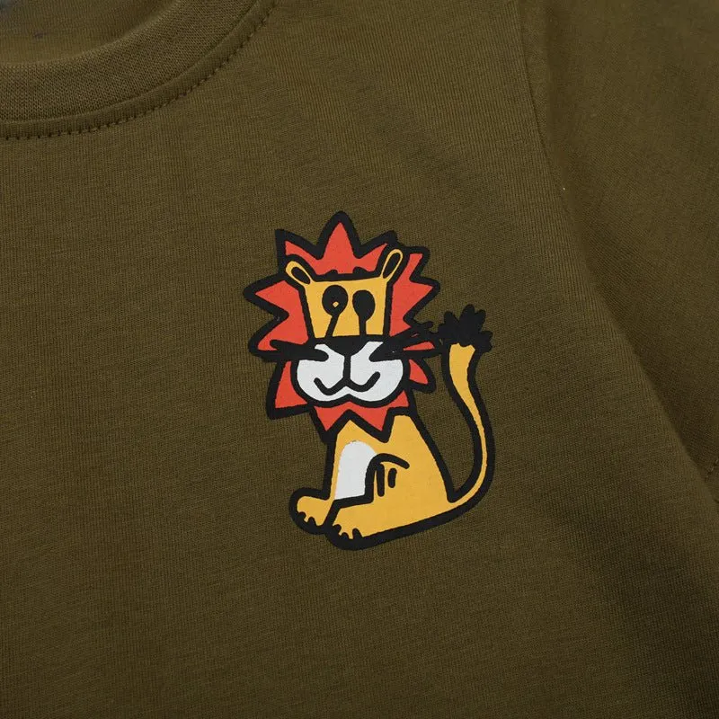 Toddler/Kid Boy's Cartoon Little Lion Design T-shirt