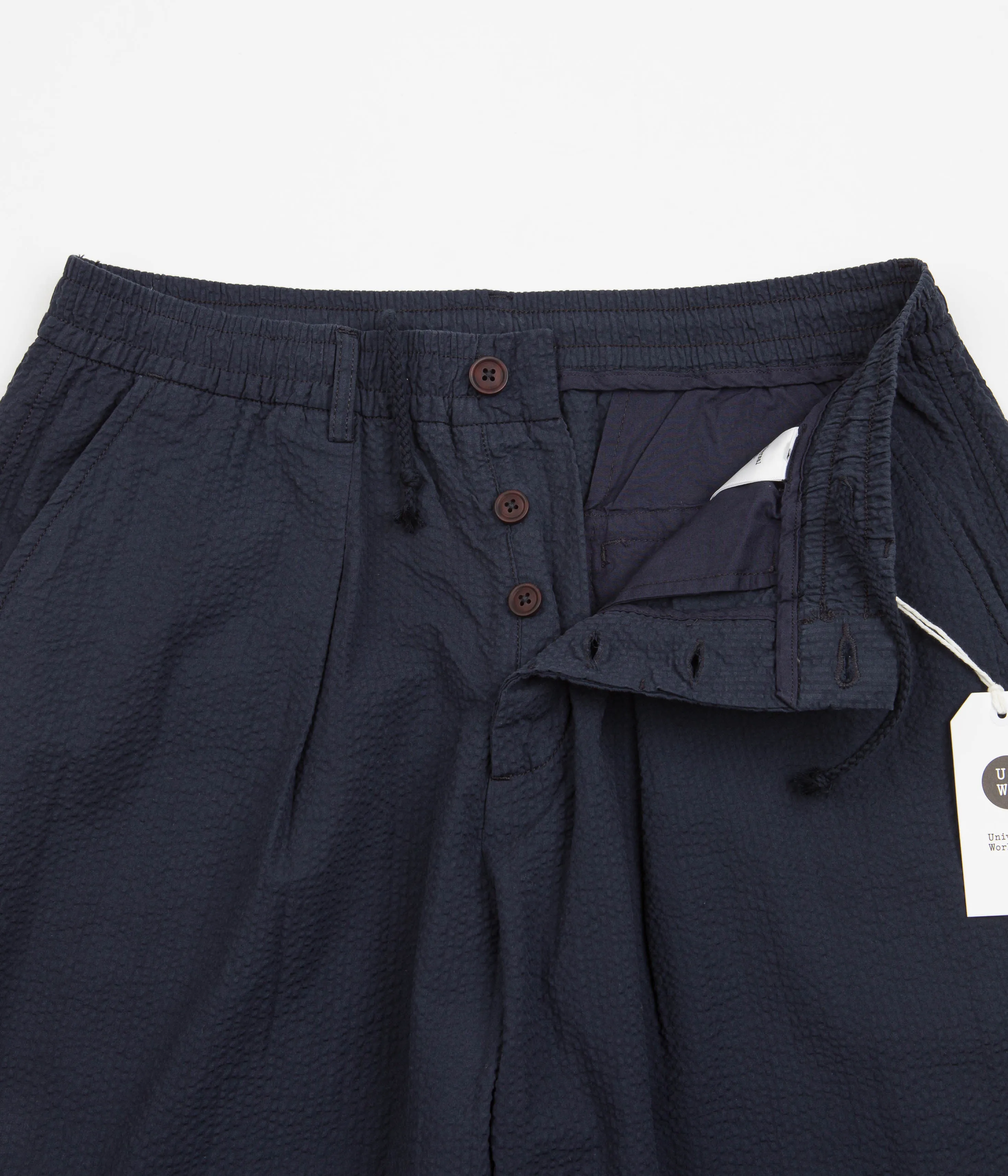 Universal Works Pleated Track Pants - Navy