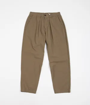 Universal Works Pleated Track Pants - Olive