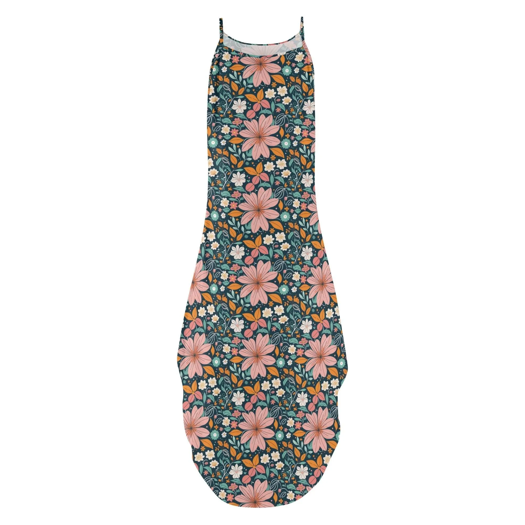 Wild Flowers Womens Elegant Sleeveless Evening Dress